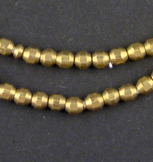 Faceted Brass Bicone Beads (6mm) - The Bead Chest