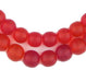 Old Bohemian Glass Round Red Beads - The Bead Chest