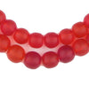 Old Bohemian Glass Round Red Beads