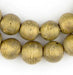 Wound Round Ghana Brass Globe Beads (14mm) - The Bead Chest