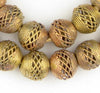 Weaved Brass Filigree Globe Beads (18mm)