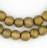 Wound Round Ghana Brass Beads (11mm)