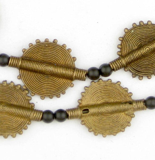 Sun Design Brass Baule Beads (25mm) - The Bead Chest