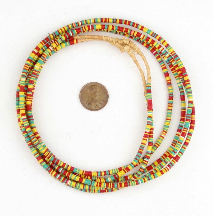 Ghana Medley Vinyl Phono Record Beads (3mm) — The Bead Chest