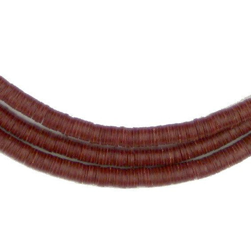 Maroon Vinyl Phono Record Beads (4mm) - The Bead Chest