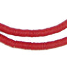 Red Vinyl Phono Record Beads (6mm)