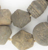 Antique Mali Clay Spindle Beads