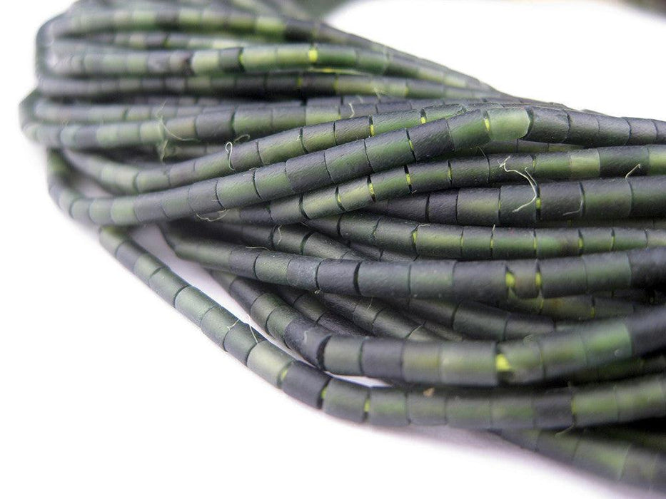 Tiny Green Serpentine Heishi Beads (3mm) - The Bead Chest