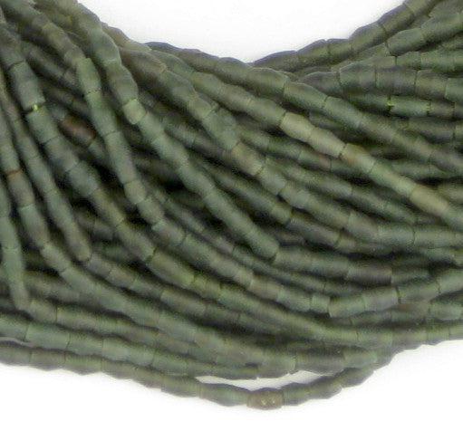 Green Serpetine Bicone Beads (7x3mm) - The Bead Chest