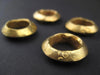Brass Ethiopian Wollo Rings (22mm) (Set of 4) - The Bead Chest