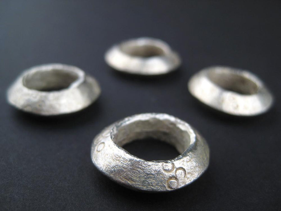 Silver Ethiopian Wollo Rings (22mm) (Set of 4) - The Bead Chest