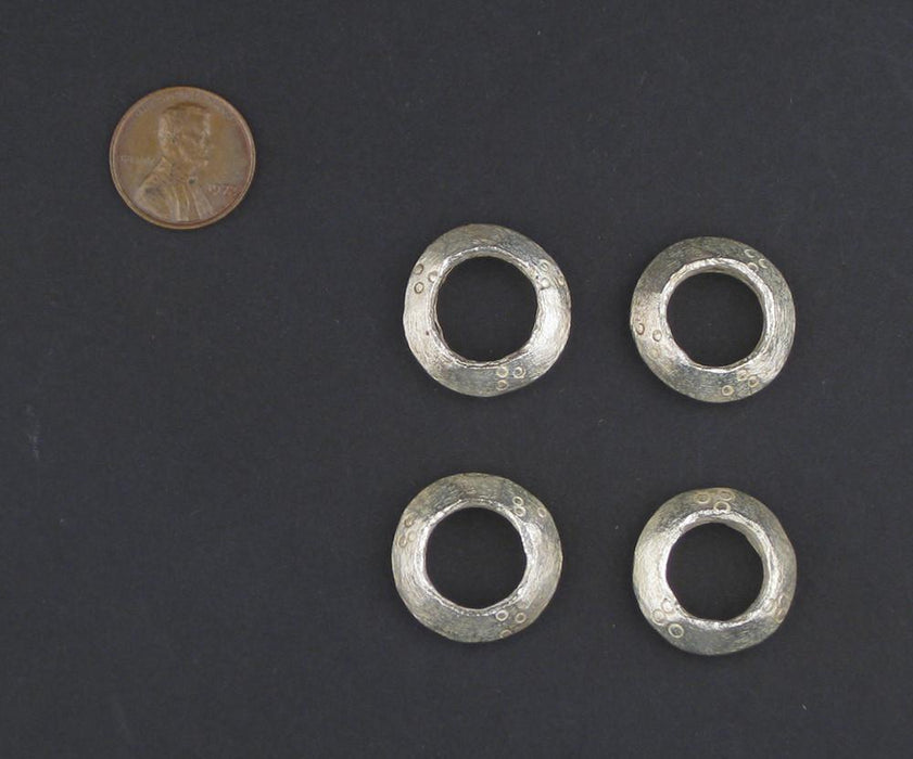 Silver Ethiopian Wollo Rings (18mm) (Set of 4) - The Bead Chest