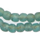 Aqua Black Swirl Recycled Glass Beads (9mm) - The Bead Chest