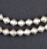 Vintage Ethiopian White Metal Bicone Beads (7x6mm)