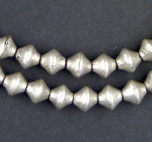 Ethiopian White Metal Bicone Beads (8x8mm)