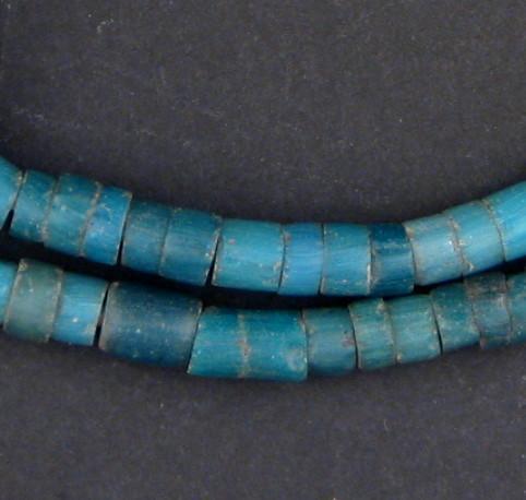 Old Ghana Turquoise Teal Glass Beads - The Bead Chest