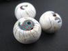 Turquoise and Coral-Inlaid Tibetan Shell Beads (14x17mm) - The Bead Chest