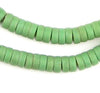 Sliced Green Prosser Button Beads (8mm)