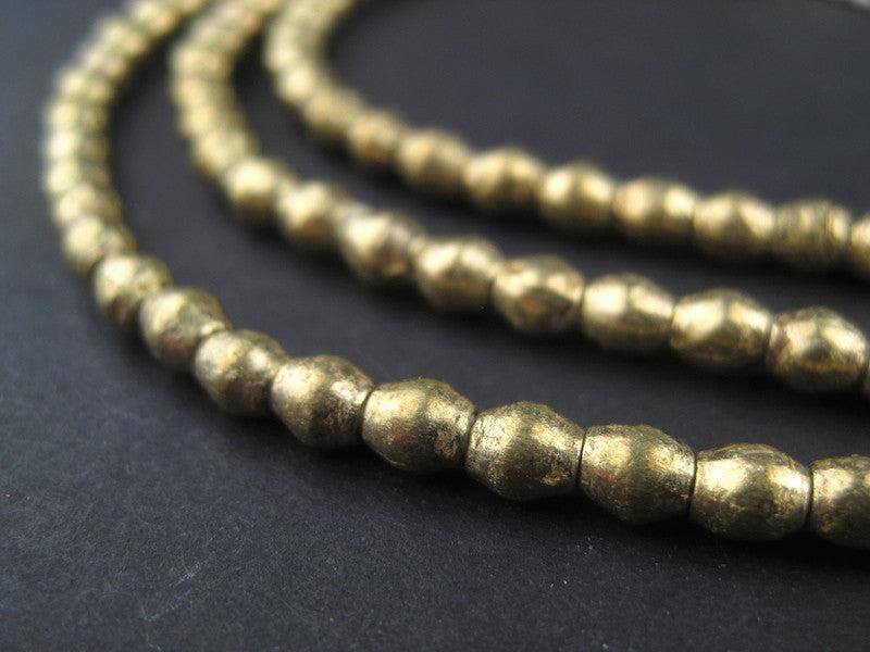 Ethiopian Brass Bicone Beads (5x5mm) - The Bead Chest