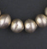 Large Ethiopian White Metal Bicone Beads (12x14mm)