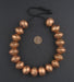 XL Ethiopian Patterned Copper Bicone Beads (17x21mm) - The Bead Chest
