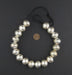 XL Ethiopian White Metal Bicone Beads (17x20mm) - The Bead Chest
