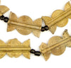 Brass Baule Beads, Sun Moon Design (35x20mm)