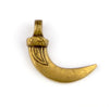 Engraved Brass Tooth Pendant (Flat)