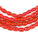 Red Gajakuro Glass Mali Beads (8x6mm) - The Bead Chest