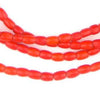 Red Gajakuro Glass Mali Beads (6x4mm)