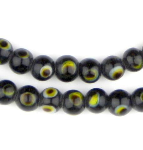 Black Evil Eye Beads (6mm) - The Bead Chest