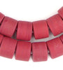 Brick Red Recycled Glass Beads (Tabular)