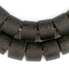 Charcoal Brown Recycled Glass Beads (Tabular)