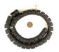Charcoal Brown Recycled Glass Beads (Tabular) - The Bead Chest