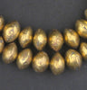 Mali Brass Bicone Beads (12x15mm)