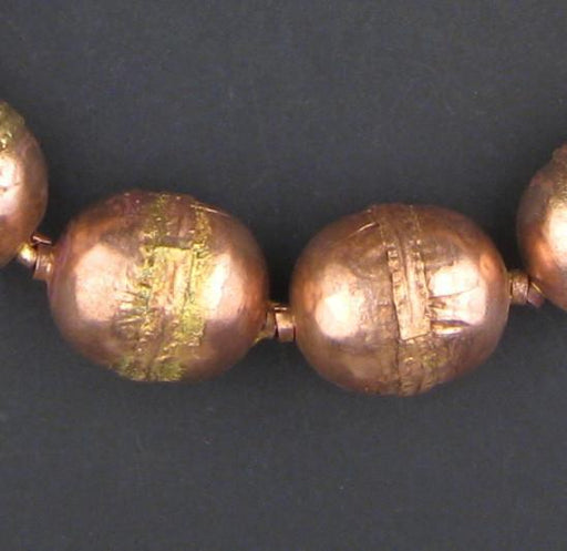 Jumbo Artisanal Ethiopian Copper Beads (Strand) - The Bead Chest