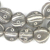 Black Terracotta Malli Clay Round Beads (22mm)