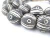 Black Terracotta Malli Clay Round Beads (22mm) - The Bead Chest
