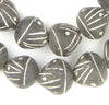 Black Terracotta Mali Clay Gumdrop Beads (20mm)