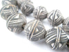 Black Terracotta Mali Clay Bicone beads (17mm) - The Bead Chest