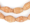 Natural Oblong Mali Terracotta Beads (25x14mm)