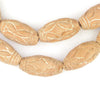 Natural Oblong Mali Terracotta Beads (35x18mm)