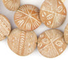 Natural Terracotta Mali Clay Medallions (17x45mm)