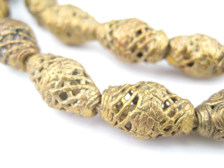 Mini Bicone Medley Brass Filigree Beads - The Bead Chest