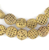 Mini Flat Woven Circle Brass Filigree Beads (12mm)