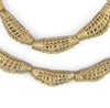Mini Woven Brass Filigree Elbow Beads (25x10mm)