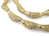 Mini Woven Brass Filigree Elbow Beads (25x10mm) - The Bead Chest