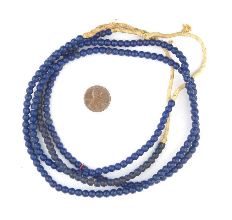 Navy Blue Baby Padre Olombo Beads - The Bead Chest