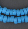 Deep Blue Moroccan Pottery Beads (Rondelle - 17mm)