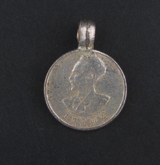 Old Haile Selassie Coin Pendant